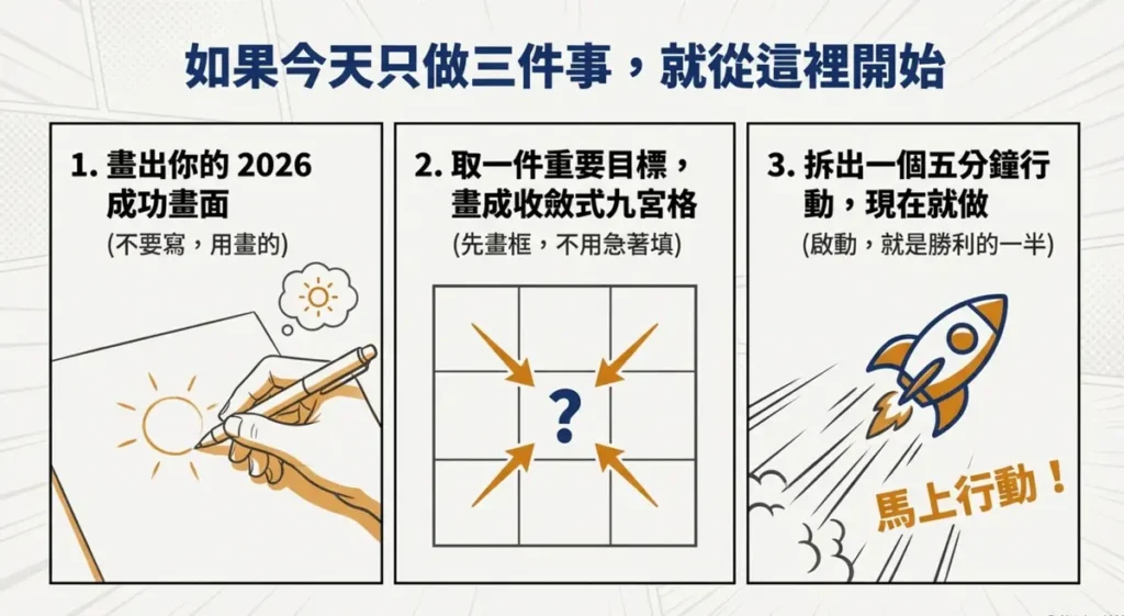 如果今天只做三件事，就從這裡開始