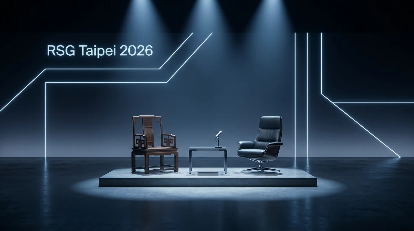 RSG Keynote 舞台:明式木椅 × 現代皮椅雙椅對望