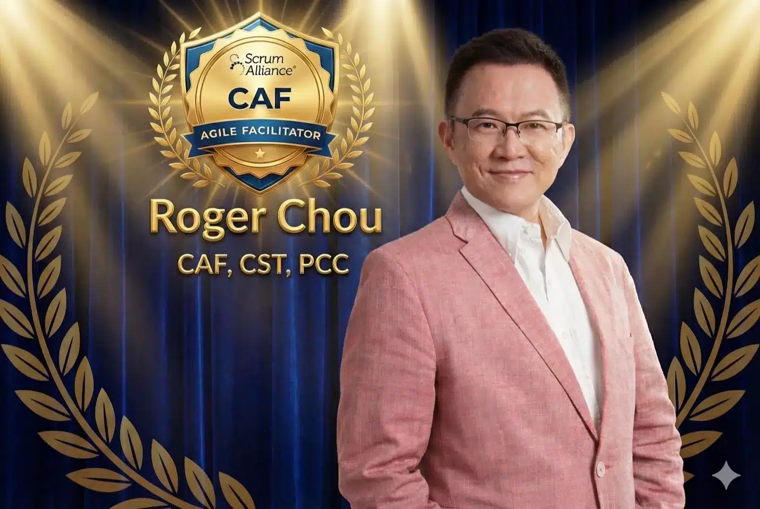 Roger 成為全球第 21 位可教 CAF 的講師