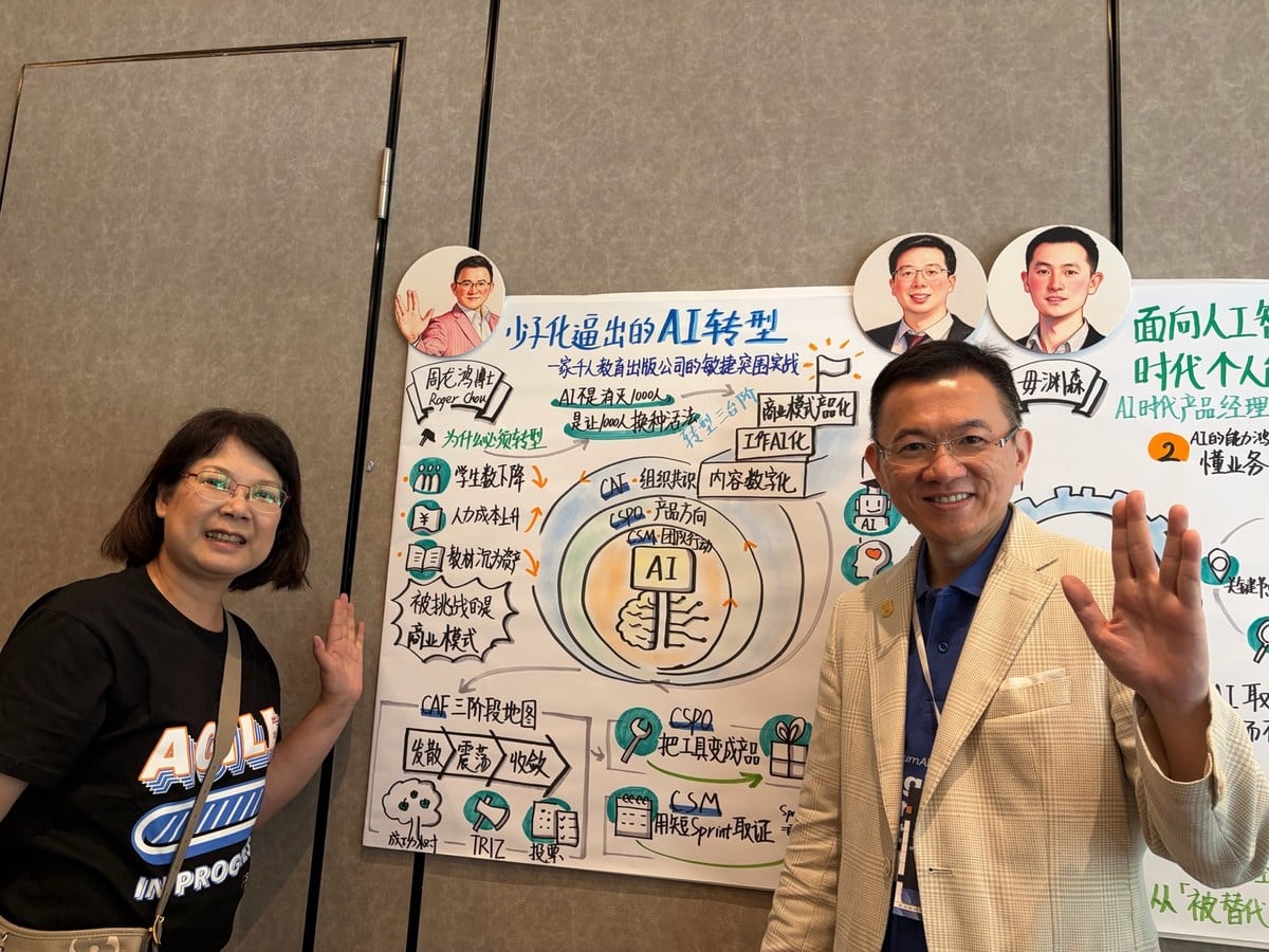 一場演講結束時完成的視覺筆記